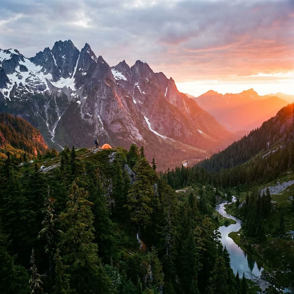 Remote mountain wilderness area